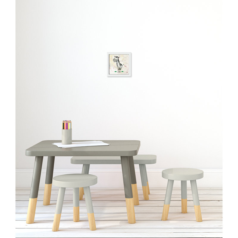 Jungle Day 4' Wall Decal, White Box Framed, 8" H x 8" W x 1.18" D