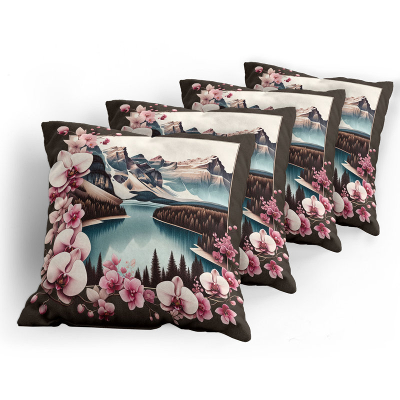 Fabric Reversible Throw Pillow, 20"H x 20"W