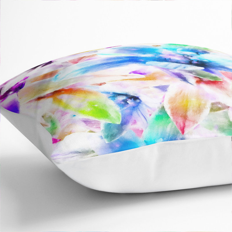 Colourful Orchids Scatter Cushion, White, 55cm H x 55cm W x 20cm D