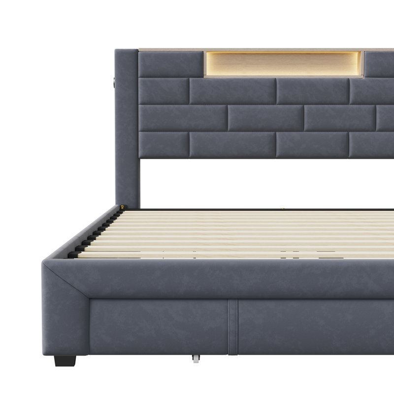 Upholstered Storage Bed, European Kingsize (160 x 200 cm)