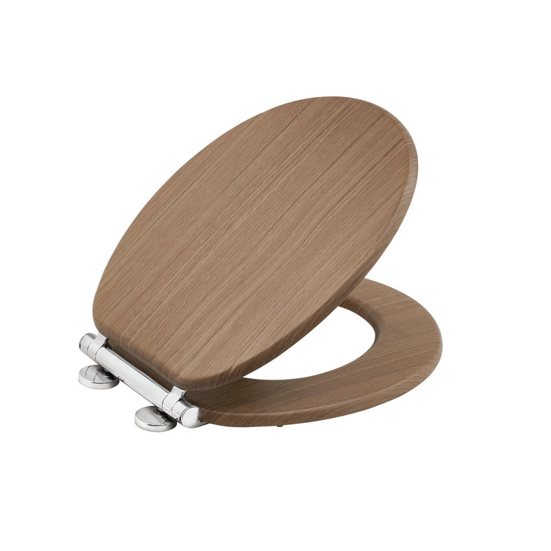 Oval Hard Toilet Seat, Oak