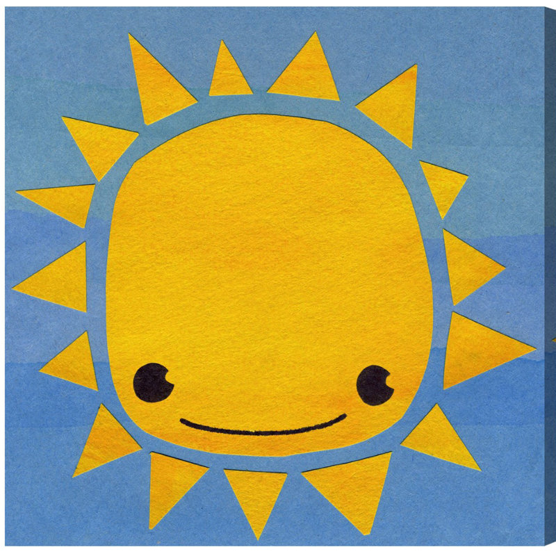 Soleil, art sur toile tendue, H 12 po x l 12 po x P 1,5 po