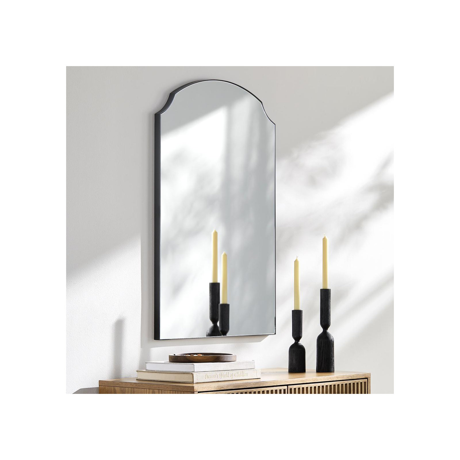 Galey Alix x Livabliss Landon Mirror, Matte Black, 35"  x 24"