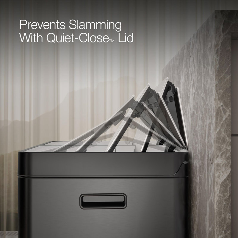 82-Liter Stainless Steel Dual-Bin Step Trash Can, Brown