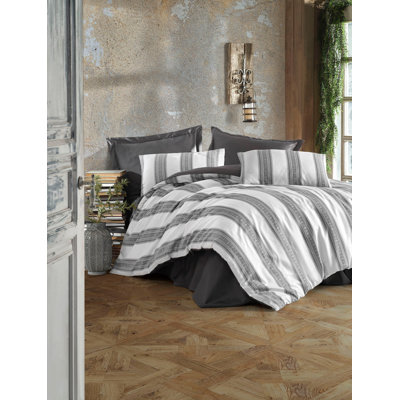 Cotton Striped Duvet Cover Set