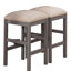Table de salle à manger 5 pièces à hauteur de comptoir - plateau en faux marbre, tiroir de rangement, 4 tabourets rembourrés pour pièce beige et gris avec attrait