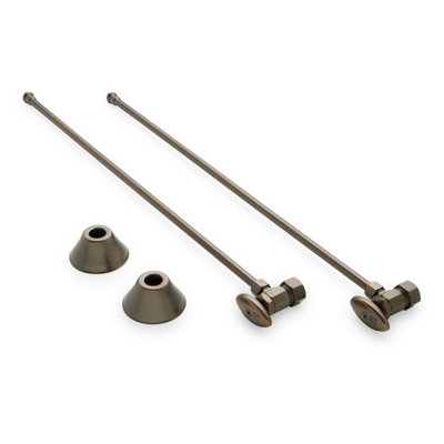 Bathroom Supply Kit with 5/8" OD X 3/8" OD Angle Stop - Oil Rubbed Bronze