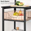 Étagère de boulanger standard en acier 35,4 po Syritta compatible avec les micro-ondes