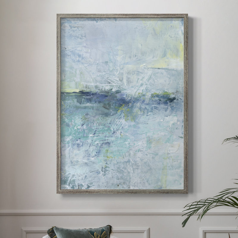 «Misty Mountain Lake I», reproduction encadrée - bois massif, H 30 po x l 24 po