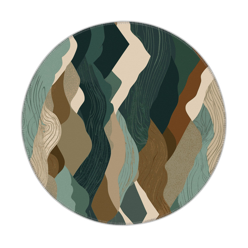 Dream Valley Indoor And Outdoor Area Rug, Round 5'