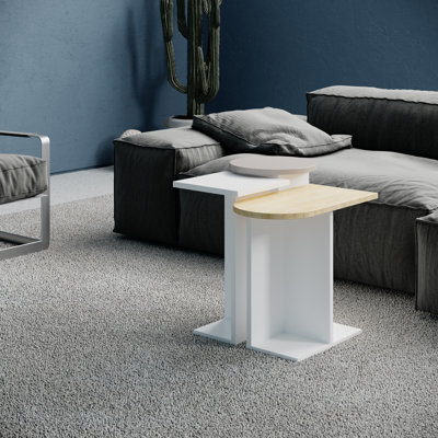 Tania Nesting Side Table Set Versatile 2-Piece Tables