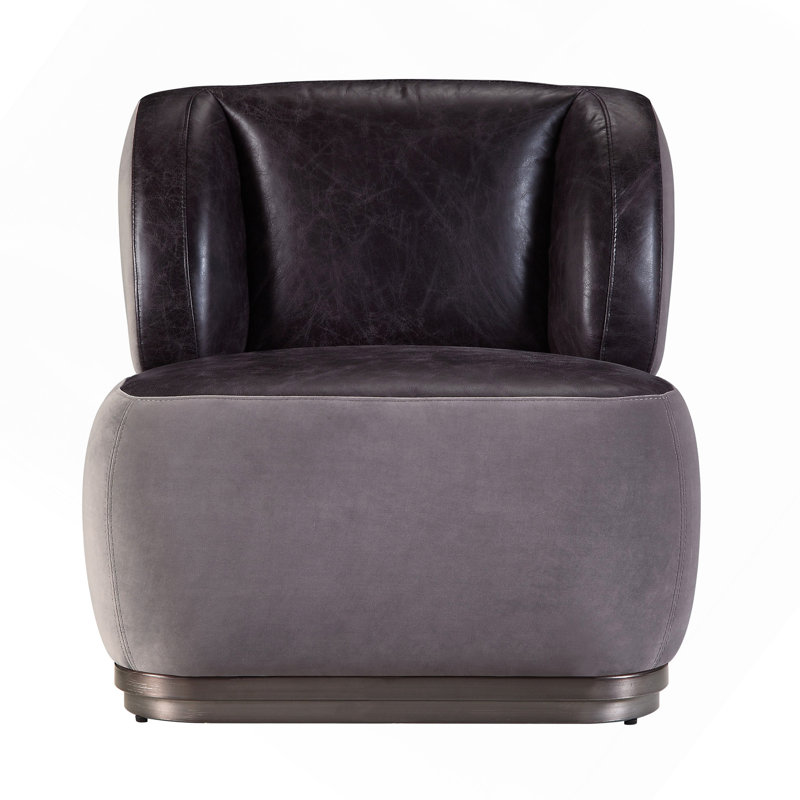Fauteuil d'appoint antique ardoise et gris