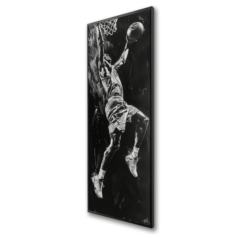 «Hanging - Beige», reproduction d'art sur toile encadrée | Style élégant