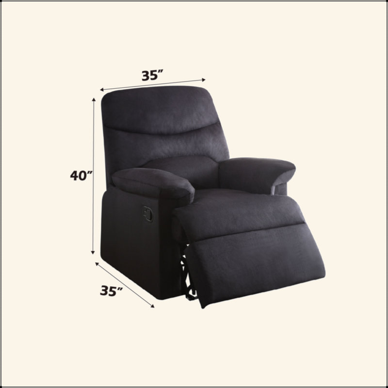 Fauteuil inclinable en tissu tissé, Noir
