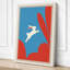 Leaping Hare Modern - Wrapped Canvas-1696923890-1696923901