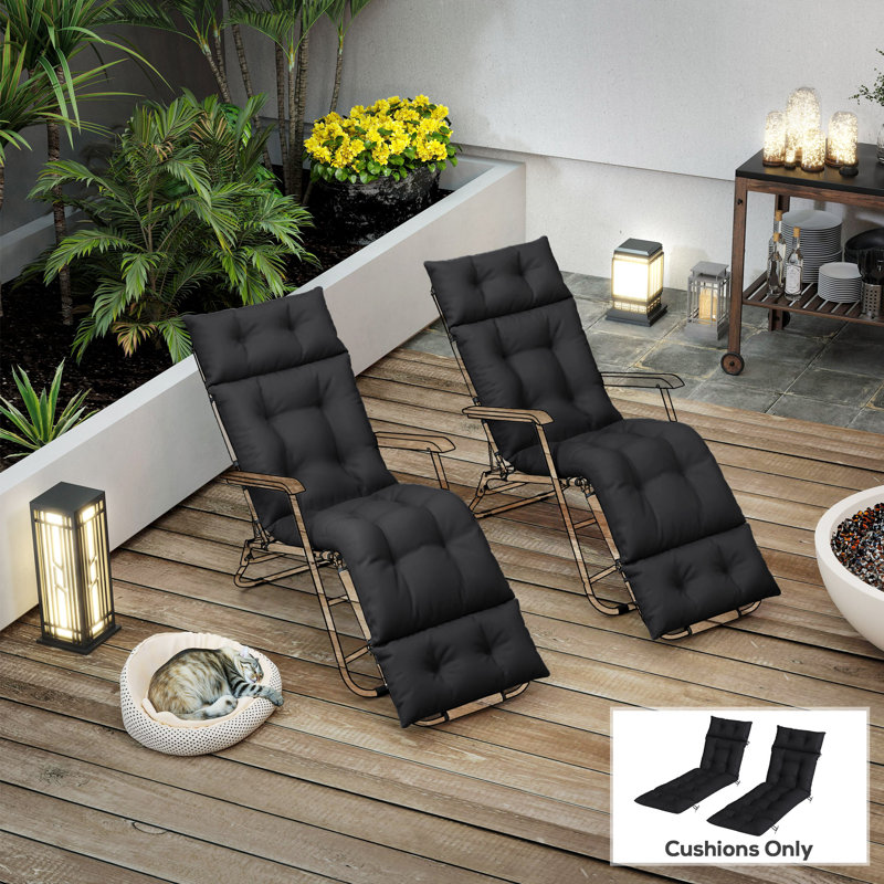 Outdoor Seat Cushion Set, Black