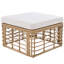 Ensemble de mobilier de jardin modulaire 7 pièces en rotin PE résistant aux intempéries, avec coussins épais et oreillers, canapé d'angle modulaire et table basse ronde pour jardin, terrasse ou balcon, beige