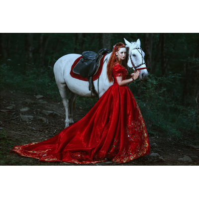 " Woman Dressed In Medieval Dress " by Grape_Vein