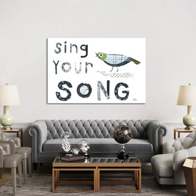 Bird Words III by Melissa Averinos - Wrapped Canvas Print