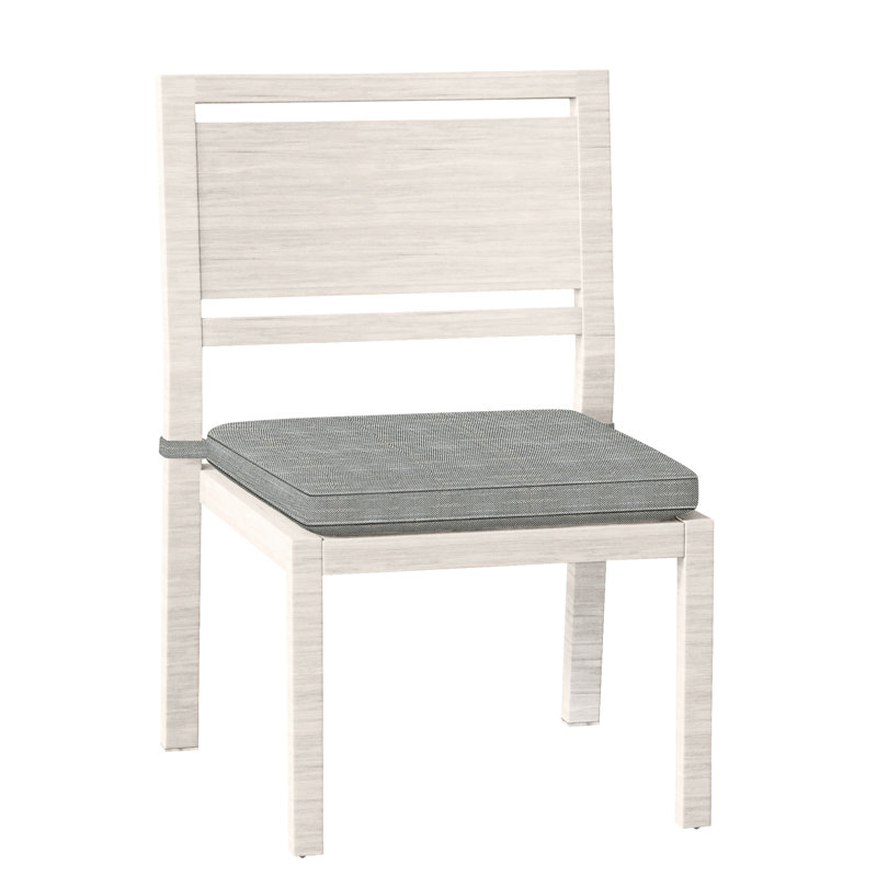 Chaise d'appoint d'extérieur en aluminium forgé Avondale, Welt, Craie, Sable à chevrons