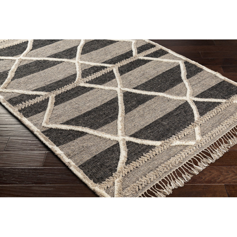 Wool Moroccan Area Rug, Rectangle 5' x 7'6"