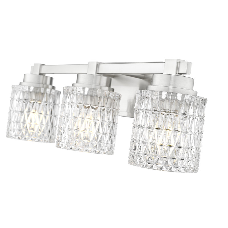 Meuble-lavabo 3 lumières 22,75 po Cisca, Nickel brossé