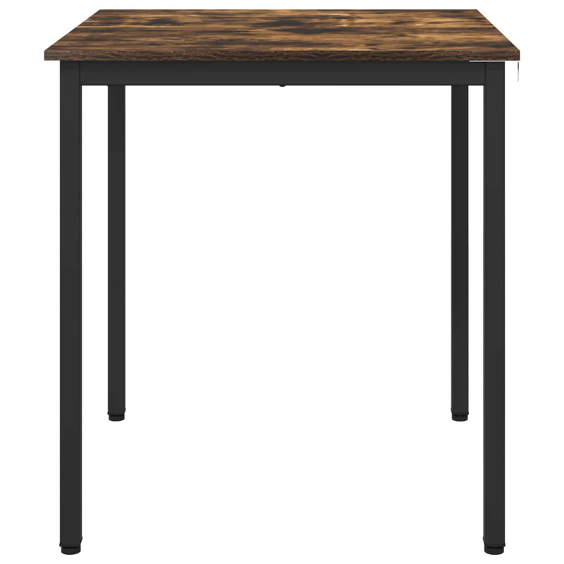 Metal Base Dining Table, 75cmH x 70cmL x 70cmW, Walnut