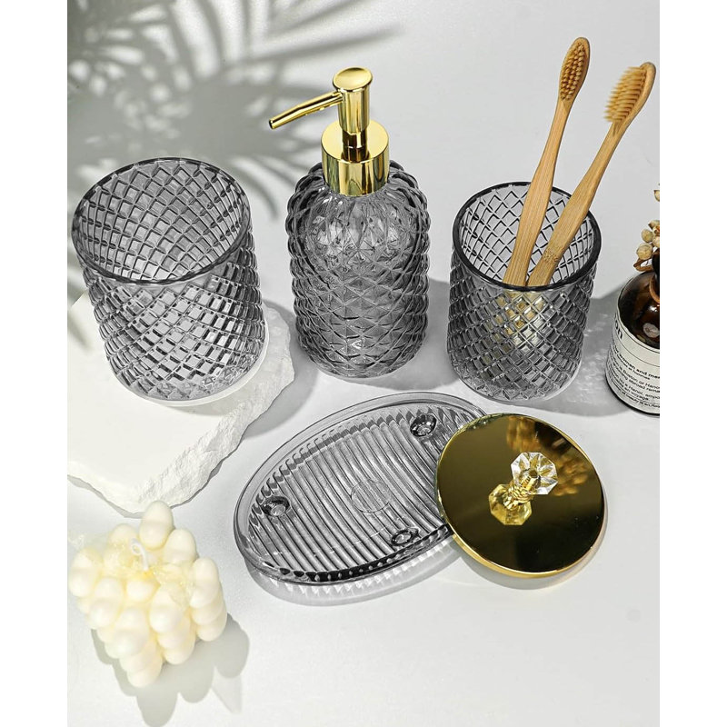 Bathroom Accessory Set, Grey