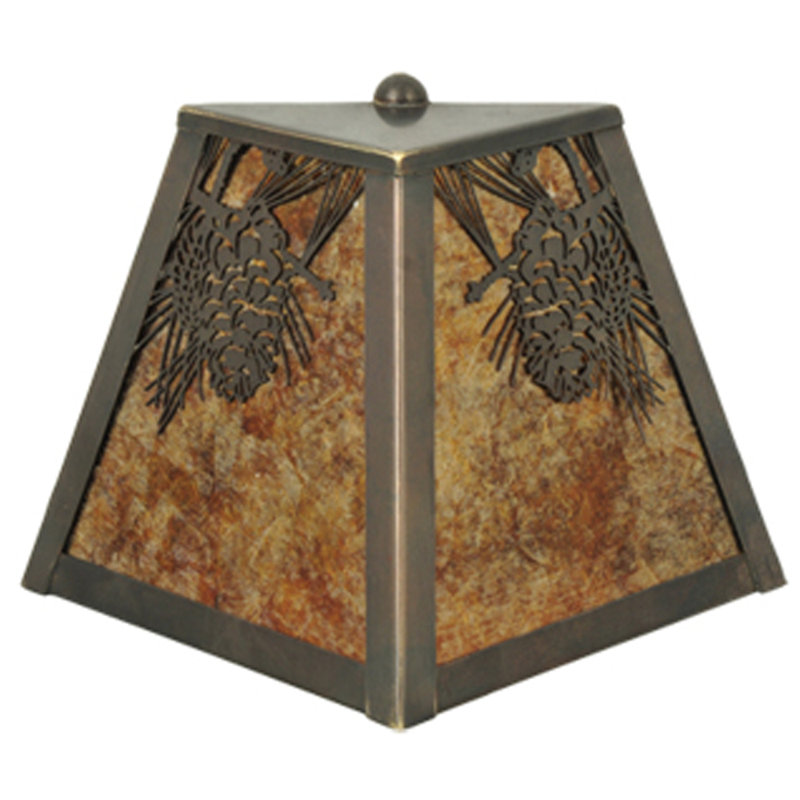 Plafonnier encastré 1 lumières orange/antique