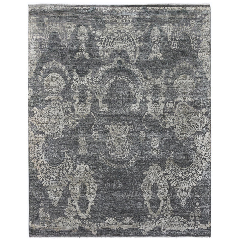 Pearl Hand-Knotted Taupe 9' X 12'