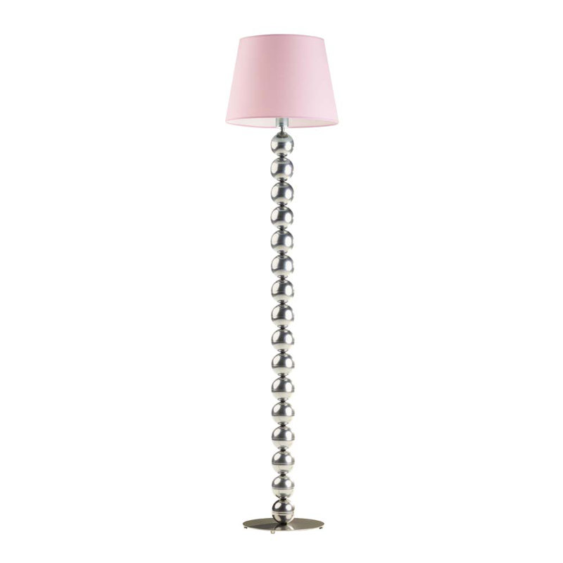 Ayanami 166cm Traditional Floor Lamp, Silver, Light Pink