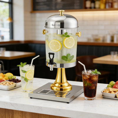 Distributeur de boissons glacées 2,2 à 6,6 gallons avec support pour fêtes, mariages, hôtels