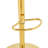 Modern Velvet Upholstered Swivel Adjustable Bar Stools with Gold Chrome Base-129021711