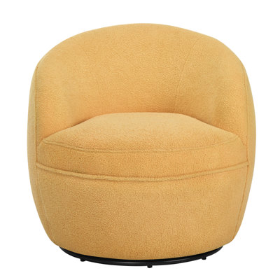 Fauteuil pivotant Galleria 360 Teddy Sherpa, jaune