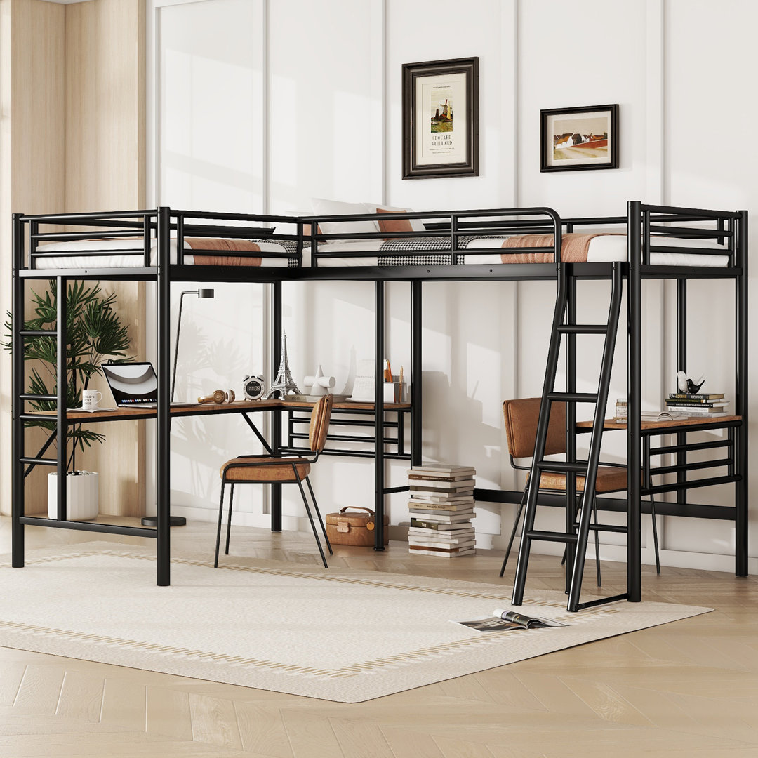 Uecker Twin Iron Loft Bed  Mason & Marbles