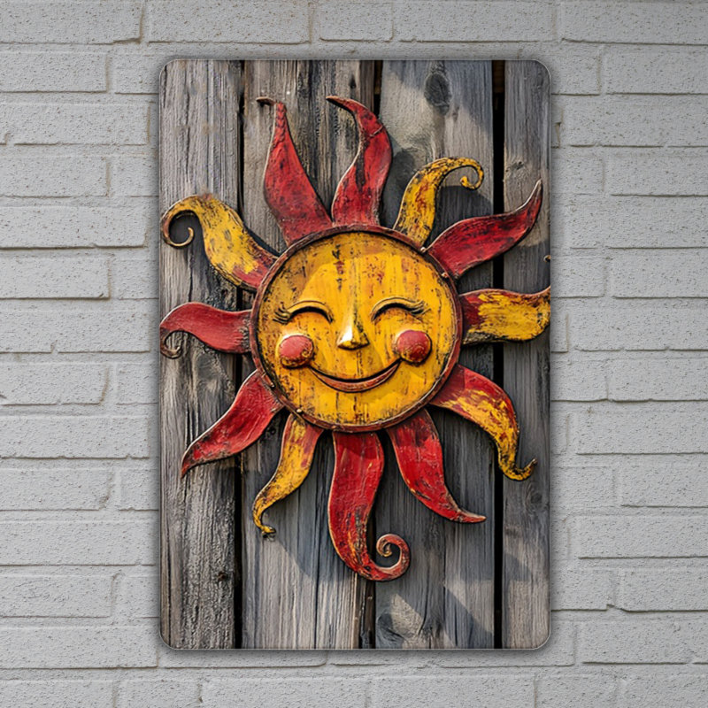 Panneau mural rétro en aluminium 12 po x 8 po, plaque murale rustique, plaque décorative résistante aux intempéries