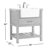 Pelaghia 30'' Single Bathroom Vanity with Marble Top-57367878