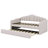 Multifunctional Twin Upholstered Daybed With Pull-Out Trundle And Built-In USB Charging-1198812293