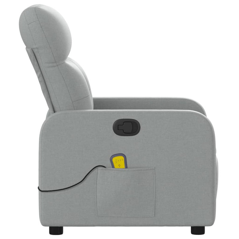 Fauteuil inclinable Vidaxl, Tissu gris pâle