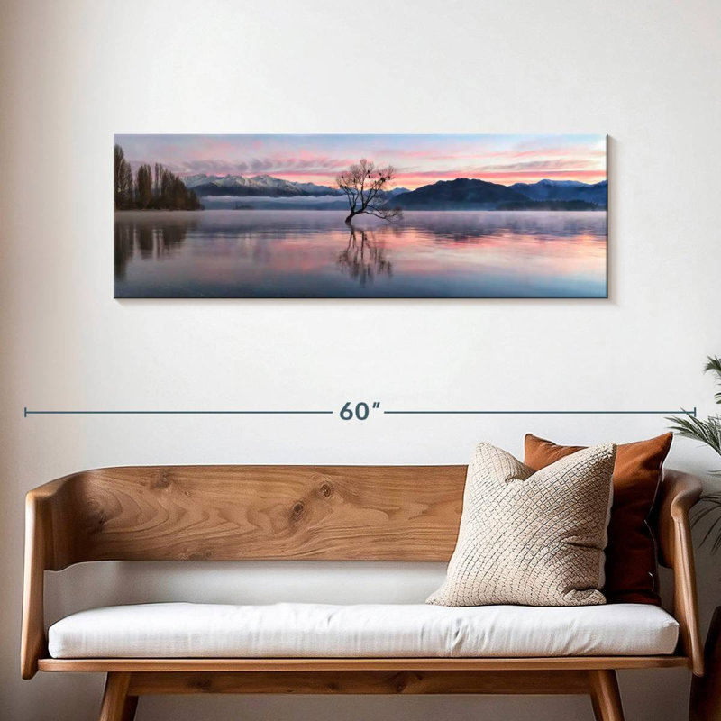 Impression sur toile Lake Subzero Serenity, H 16 po x l 48 po x P 1,25 po