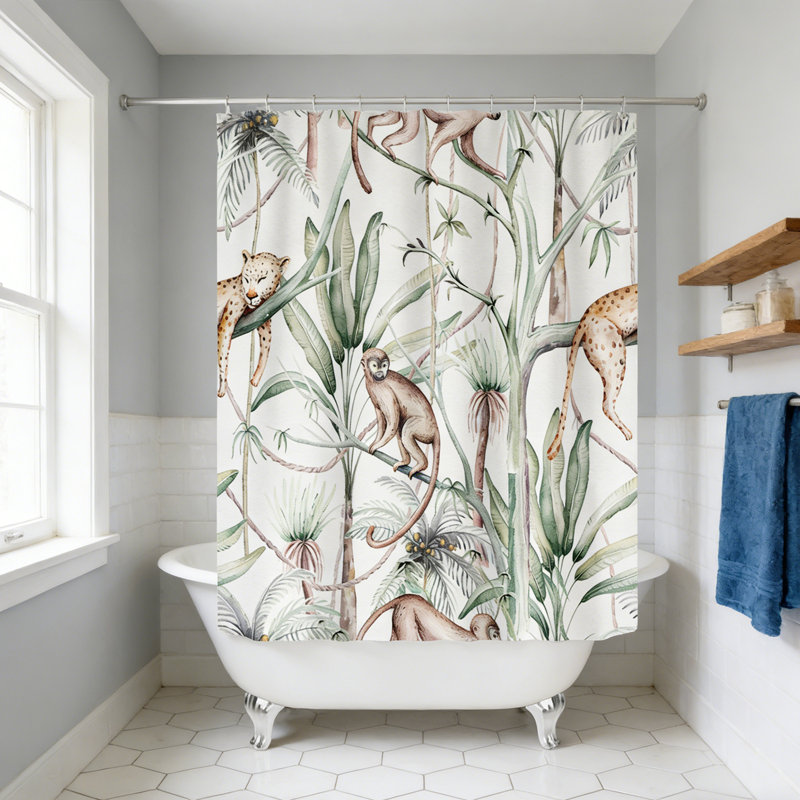 Ensemble de rideau de douche Rustic Forest