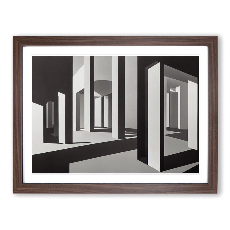 Architecture - Framed Print, 46cm H x 64cm W, Walnut Framed