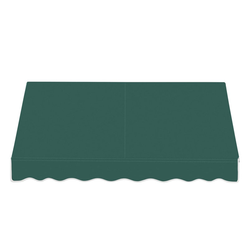 Auvent fixe en tissu acrylique rétro Awntech Dallas, H 24 po x l 76,5 po x P 42 po, Forêt