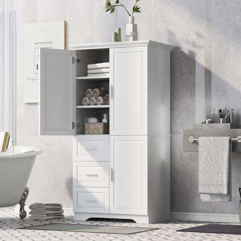 Grande armoire de rangement avec tablettes réglables et tiroirs sécurisés