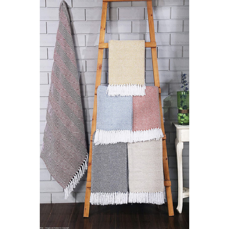 Hand Woven Throw Blanket, Black