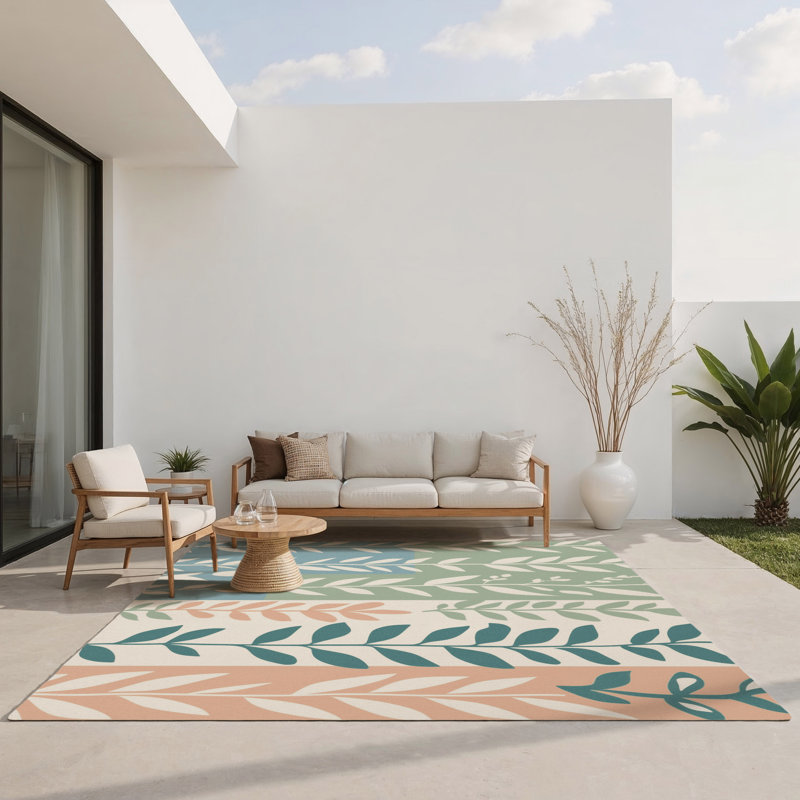 Twilight Orchard Indoor And Outdoor Area Rug, Rectangle 9' x 12'