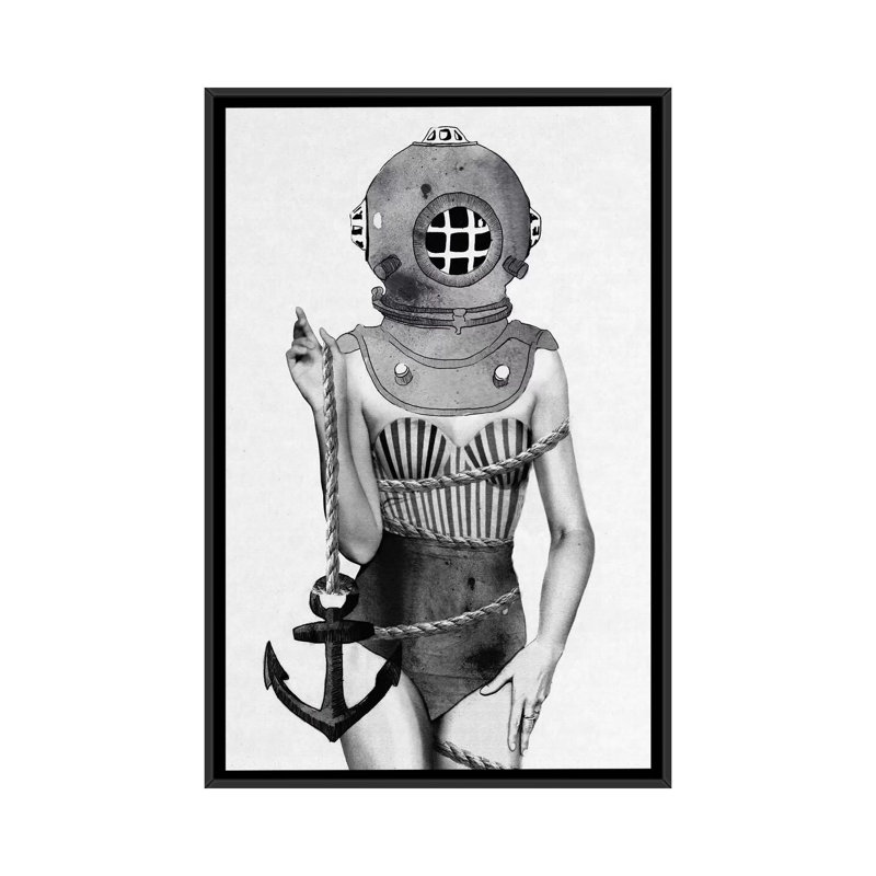 Sunken by Jenny Rome - Print on Canvas, 152.5 cm H x 101.5 cm W, Black Framed