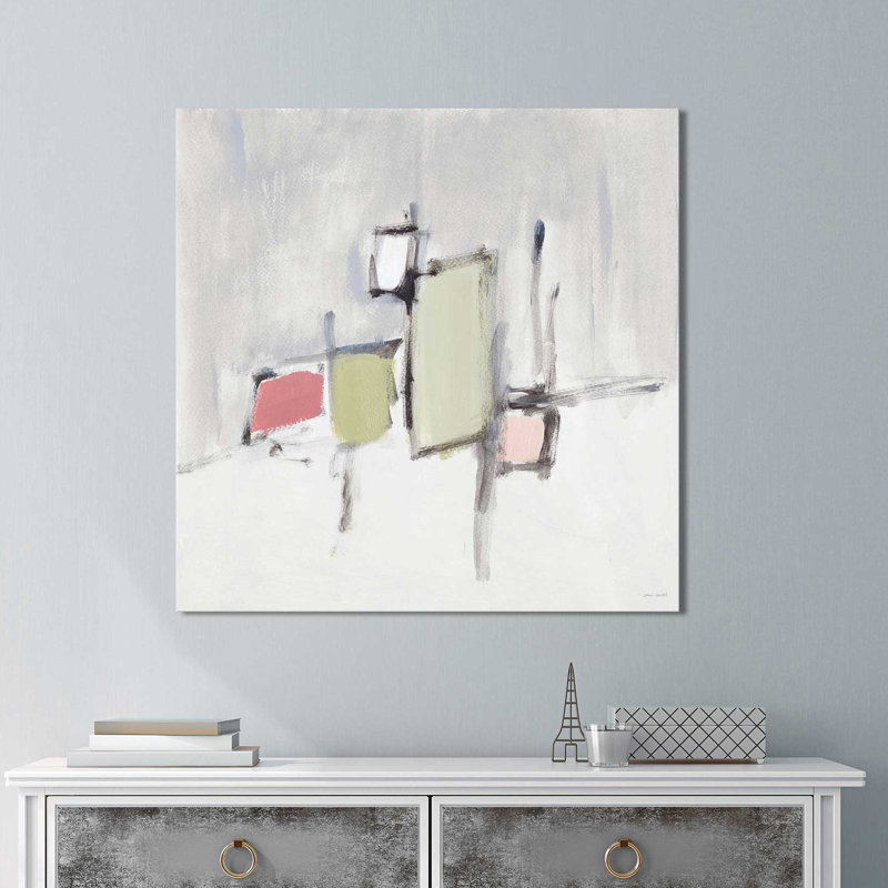 «Midday Modern II» par Lanie Loreth - reproduction d'art sur toile tendue, H 39,5 po x l 39,5 po x P 0,75 po, Cadre argenté