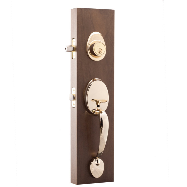 Copper Creek Handleset with Single Cylinder Deadbolt and Door Knob and Colonial Rosette