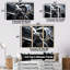 «Silver Wings Chrome Reflection Airliner» - ensemble d'art mural train-1640091541-1640091539